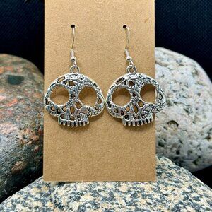 Sugar Skull Earrings fun for Halloween or anytime!  Handmade, Brand new